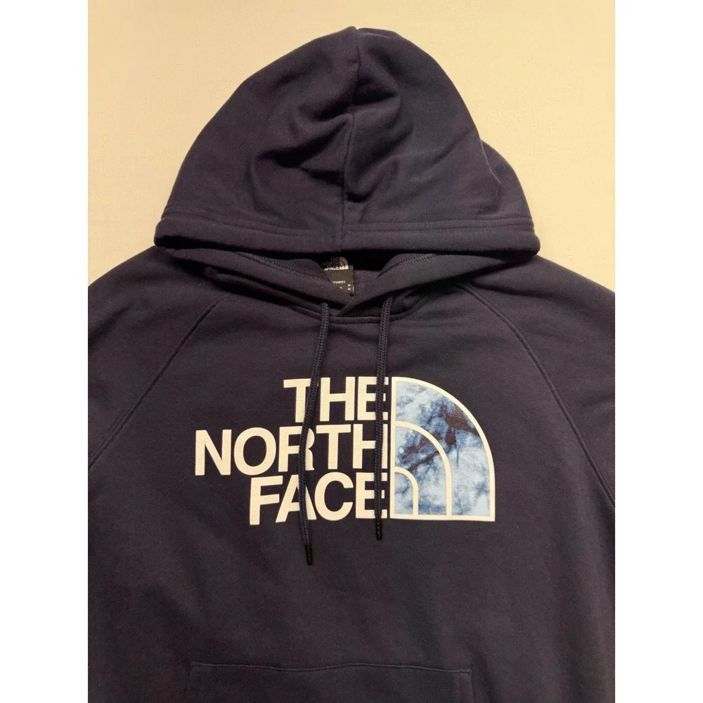 The North Face Hoodie Medium Navy Logo Pullover‎ Sweatshirt Casual Outdoor